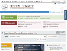 Tablet Screenshot of federalregister.gov